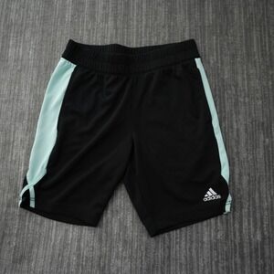 Adidas Golf Shorts Women Black Green Three Striped Elastic Waist Medium 28x8